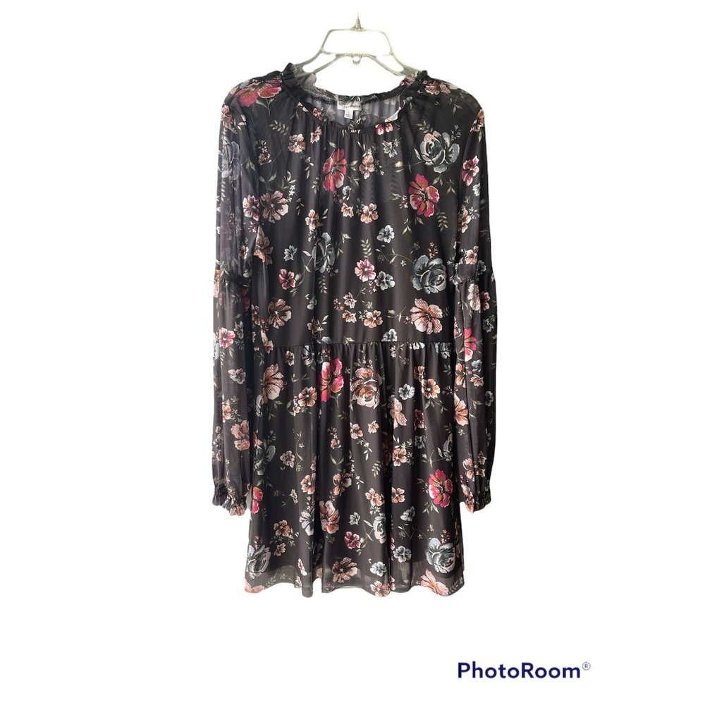Eyeshadow Black and Floral Dress w/ Lining sz L
